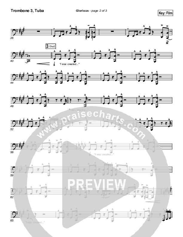 Glorious Trombone 3/Tuba (Martha Munizzi)