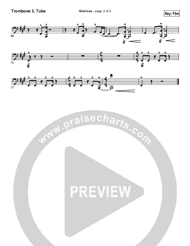 Glorious Trombone 3/Tuba (Martha Munizzi)