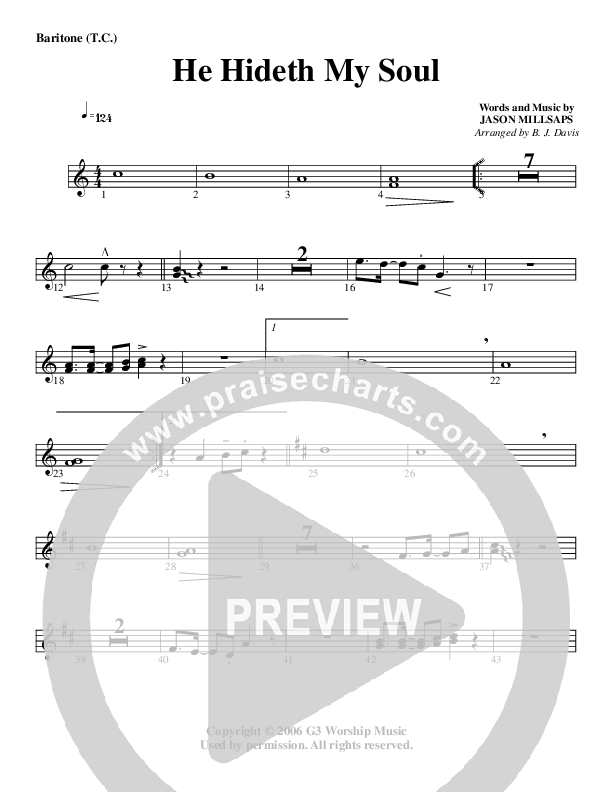 He Hideth My Soul Baritone TC (G3 Worship)