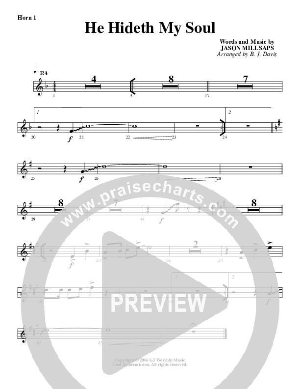He Hideth My Soul French Horn 1 (G3 Worship)