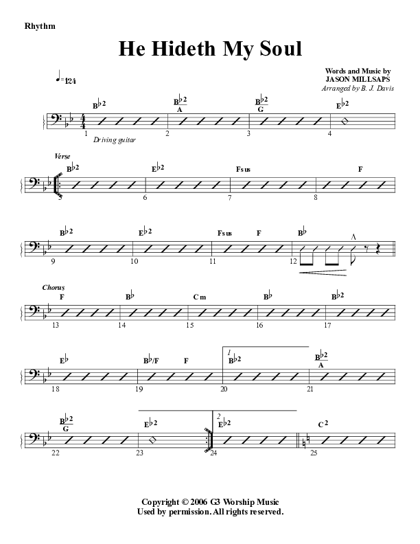 He Hideth My Soul Rhythm Chart (G3 Worship)