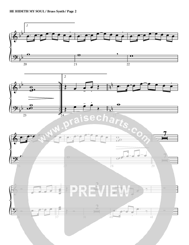 He Hideth My Soul Synth Brass (G3 Worship)