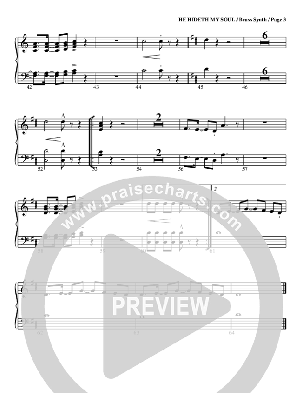 He Hideth My Soul Synth Brass (G3 Worship)