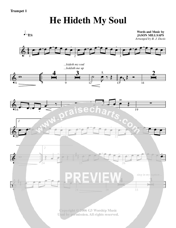 He Hideth My Soul Trumpet 1 (G3 Worship)