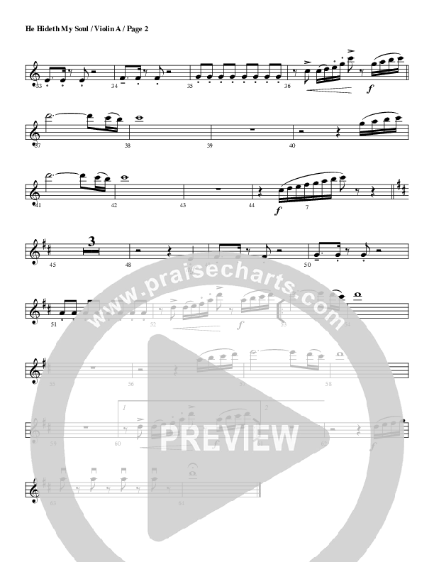 He Hideth My Soul Violin 1 (G3 Worship)