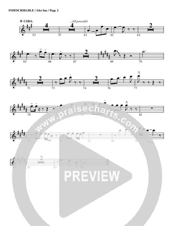 Indescribable Alto Sax (G3 Worship)