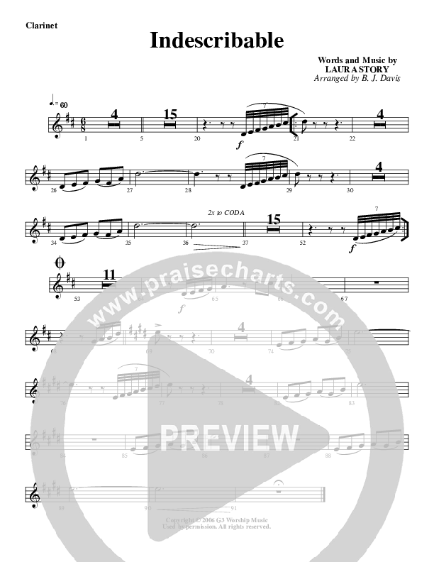 Indescribable Clarinet (G3 Worship)