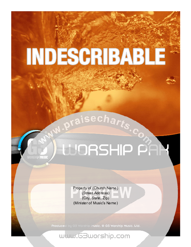Indescribable Cover Sheet (G3 Worship)