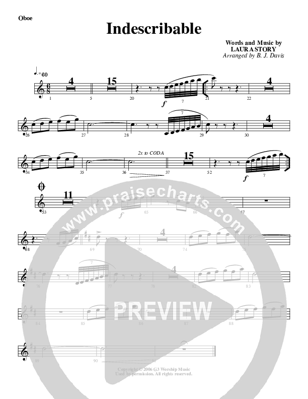 Indescribable Oboe (G3 Worship)