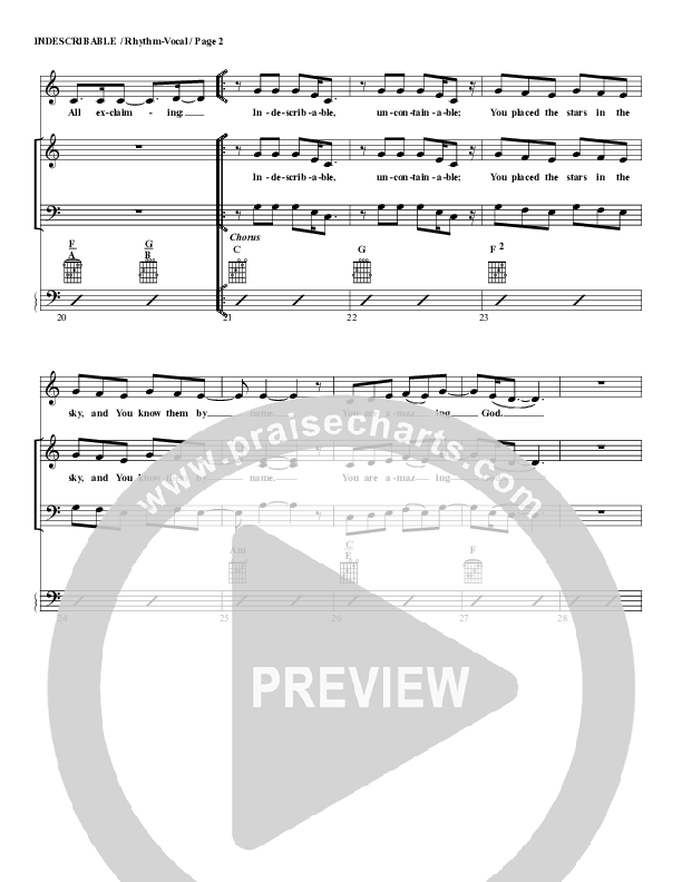 Indescribable Rhythm/Vocal (G3 Worship)