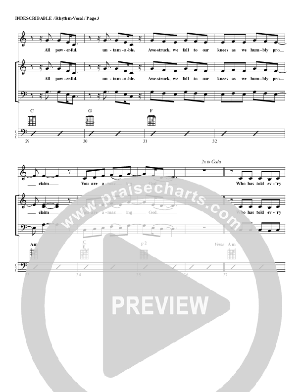 Indescribable Rhythm/Vocal (G3 Worship)