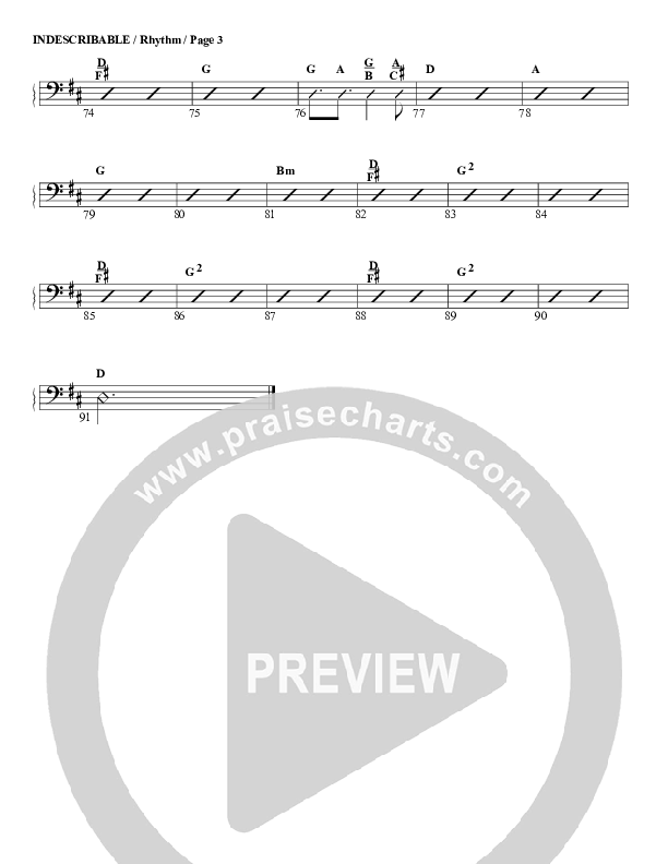 Indescribable Rhythm Chart (G3 Worship)