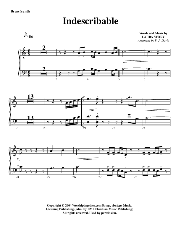 Indescribable Synth Brass (G3 Worship)