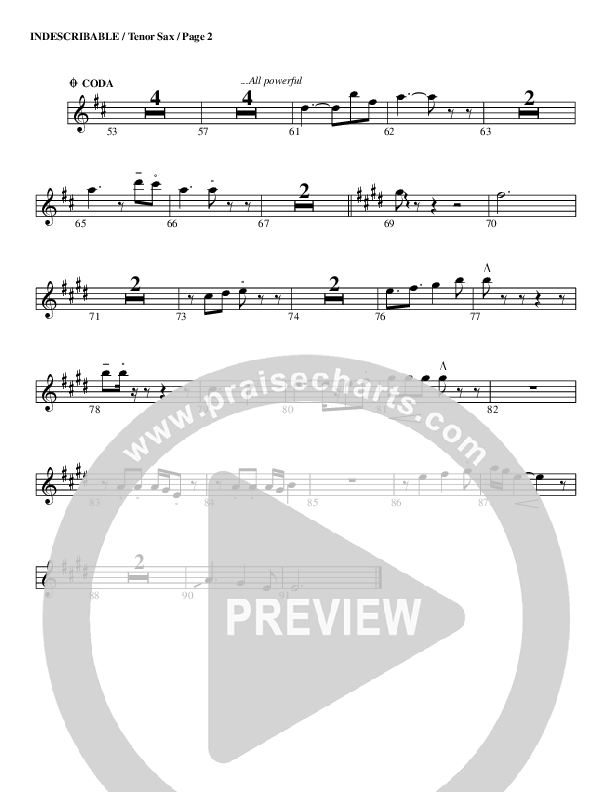 Indescribable Tenor Sax 2 (G3 Worship)