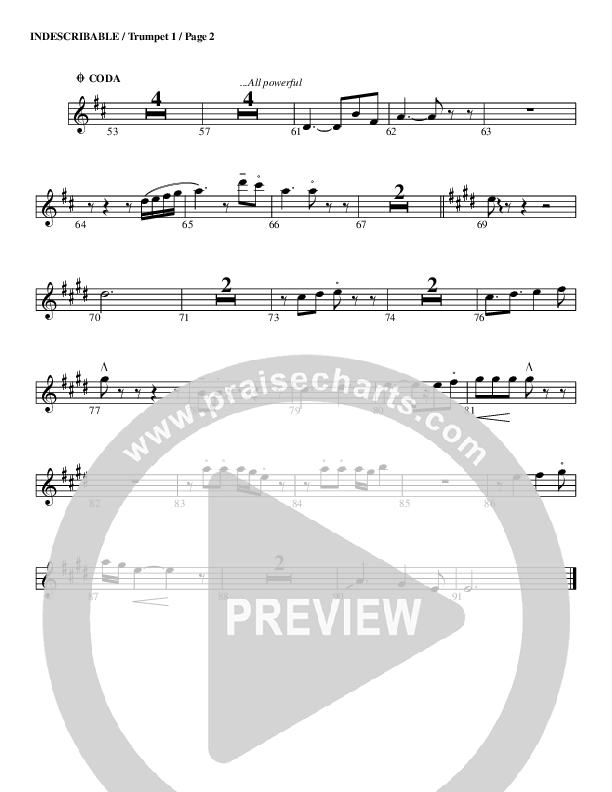 Indescribable Trumpet 1 (G3 Worship)