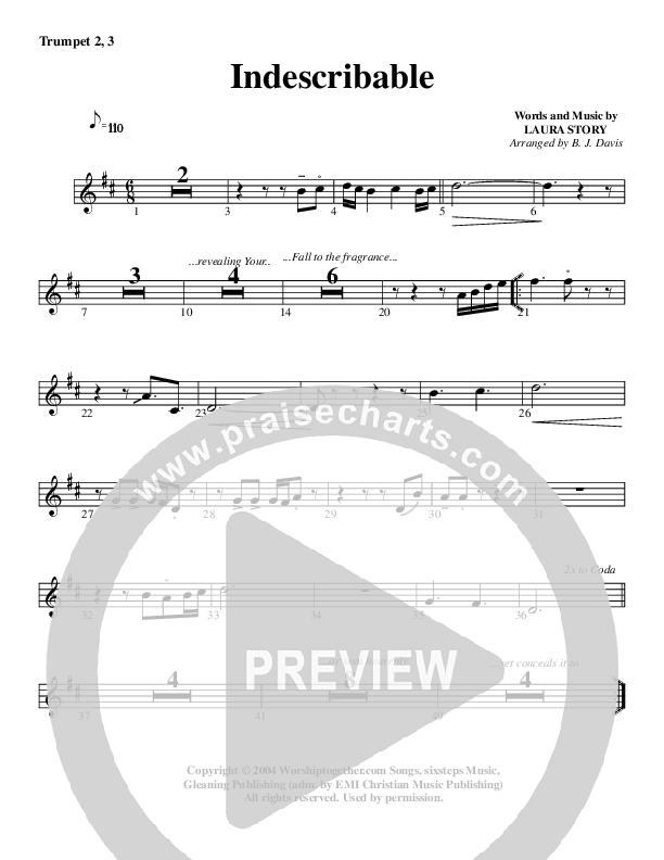 Indescribable Trumpet 2/3 (G3 Worship)