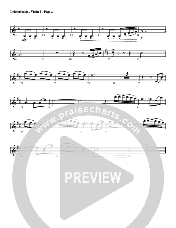 Indescribable Violin 2 (G3 Worship)