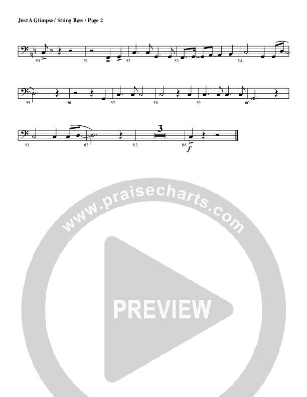 Just A Glimpse Double Bass (G3 Worship)