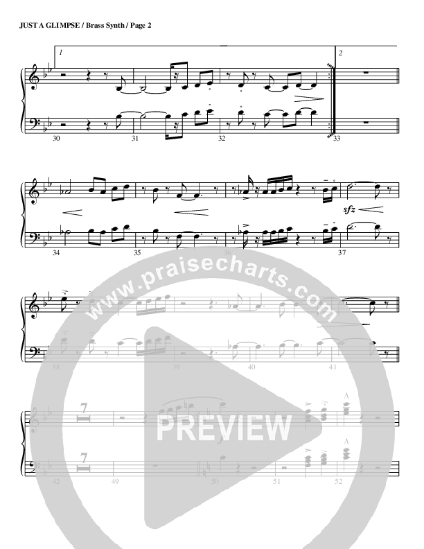 Just A Glimpse Synth Brass (G3 Worship)