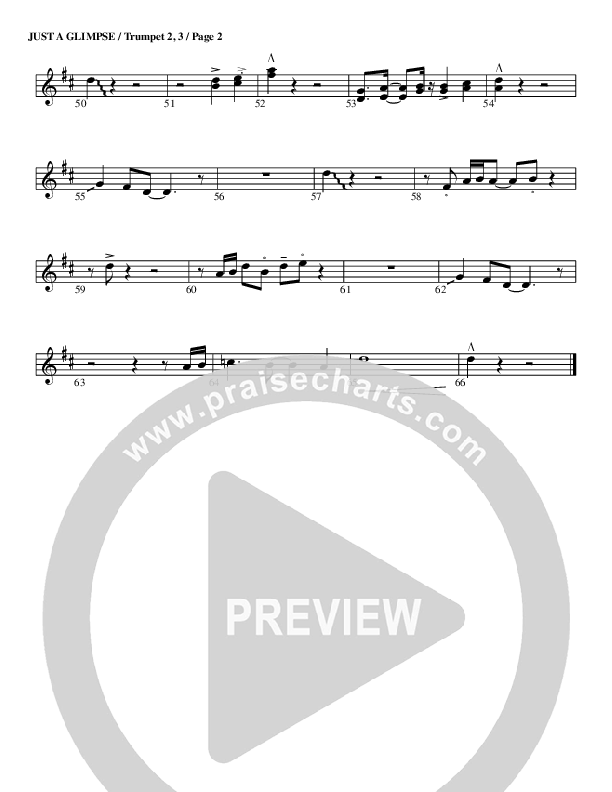 Just A Glimpse Trumpet 2/3 (G3 Worship)