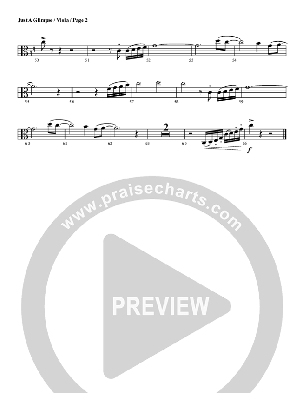 Just A Glimpse Viola (G3 Worship)