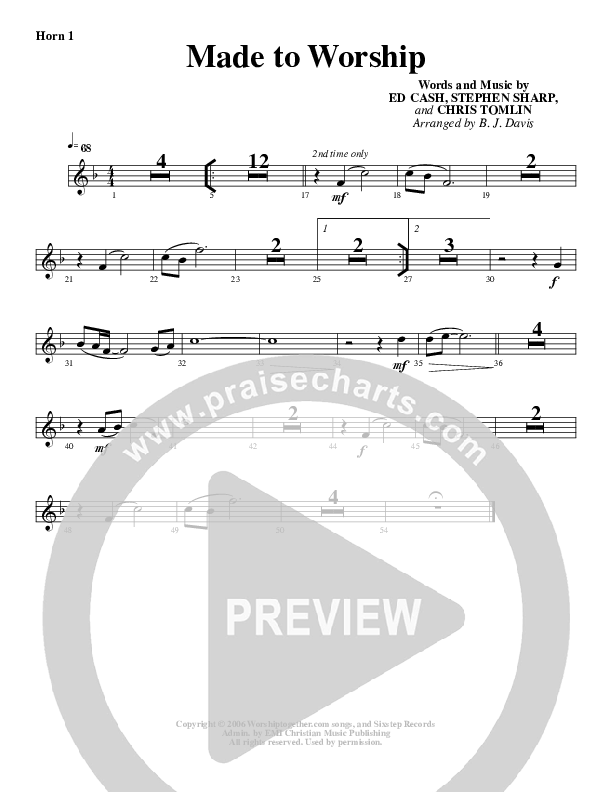 Made To Worship French Horn (G3 Worship)