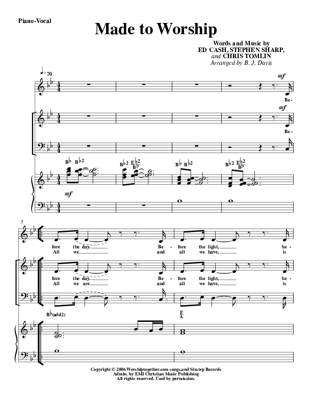 Made To Worship Orchestration (G3 Worship)