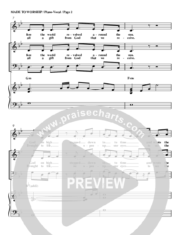 Made To Worship Piano/Vocal (G3 Worship)