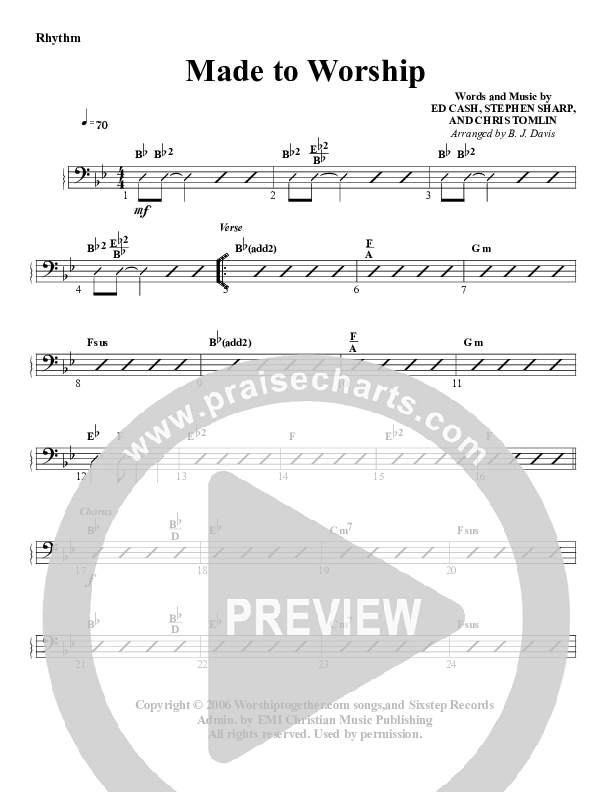 Made To Worship Rhythm Chart (G3 Worship)