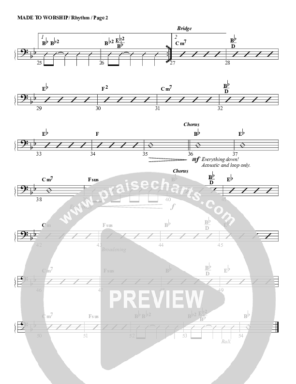 Made To Worship Rhythm Chart (G3 Worship)