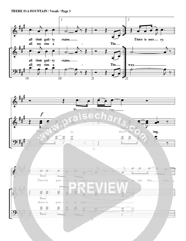 There Is A Fountain Choir Sheet (G3 Worship)
