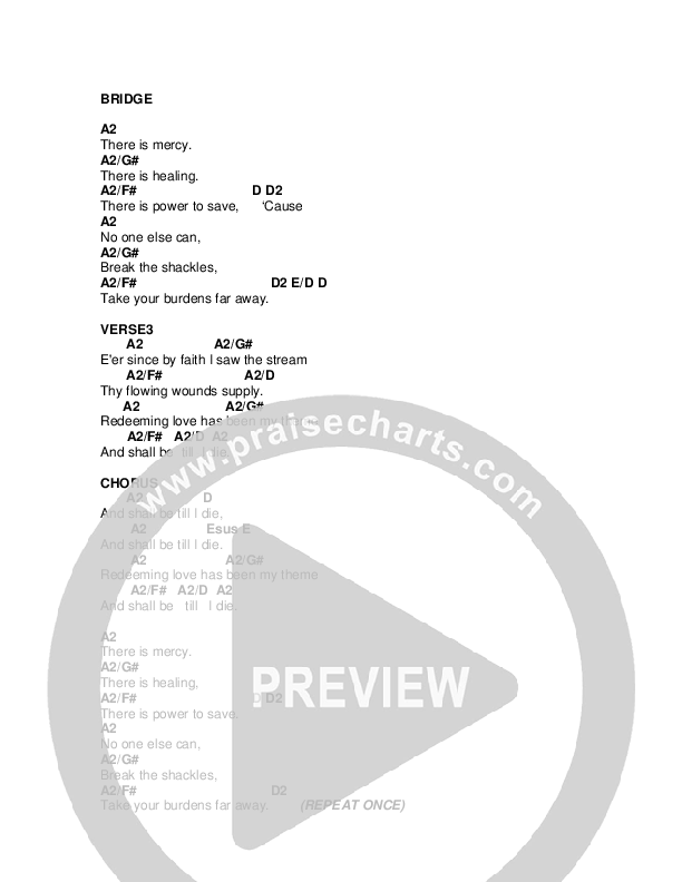 There Is A Fountain Chord Chart (G3 Worship)
