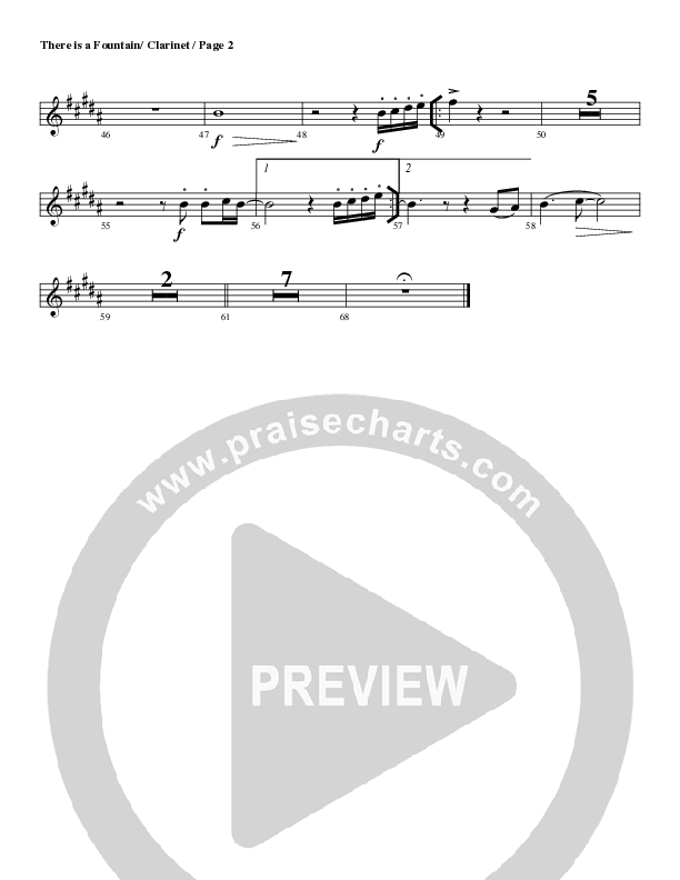 There Is A Fountain Clarinet (G3 Worship)