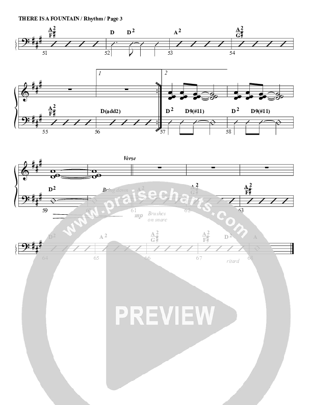 There Is A Fountain Rhythm Chart (G3 Worship)