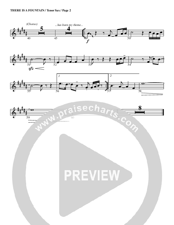 There Is A Fountain Tenor Sax 2 (G3 Worship)