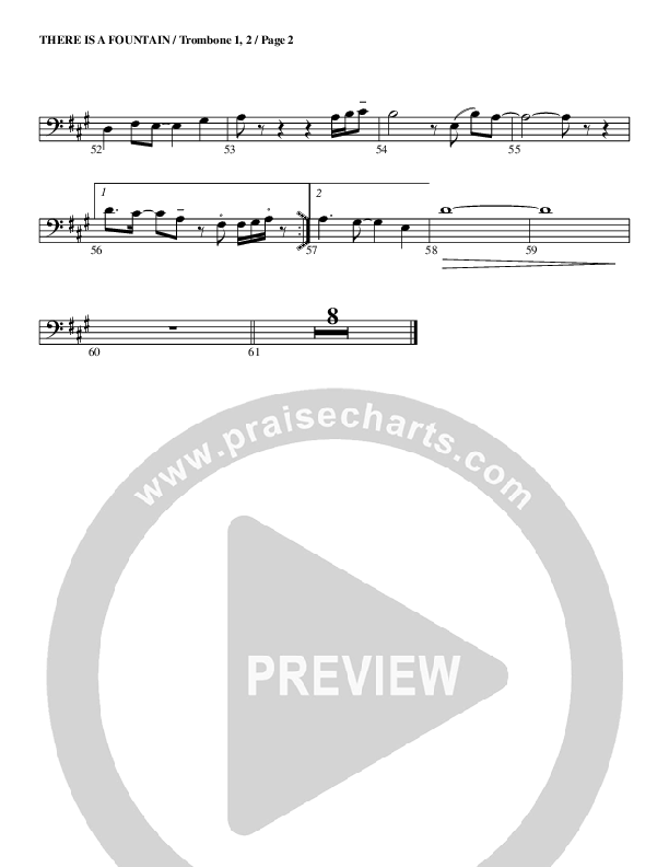 There Is A Fountain Trombone 1/2 (G3 Worship)