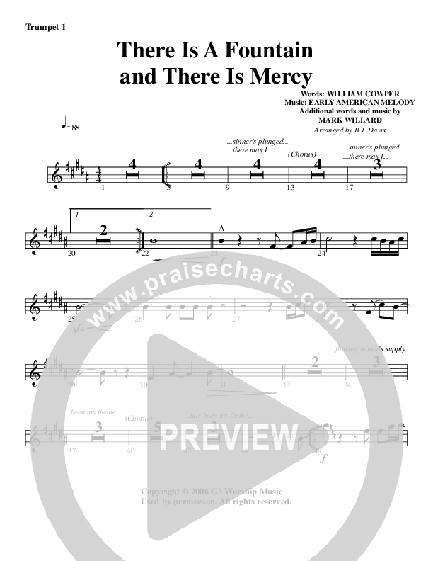 There Is A Fountain Trumpet 1 (G3 Worship)