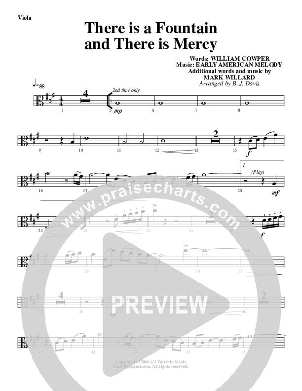 There Is A Fountain Viola (G3 Worship)