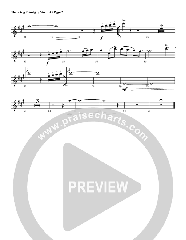 There Is A Fountain Violin 1 (G3 Worship)