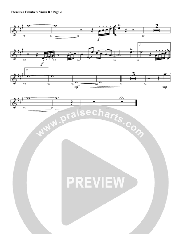 There Is A Fountain Violin 2 (G3 Worship)