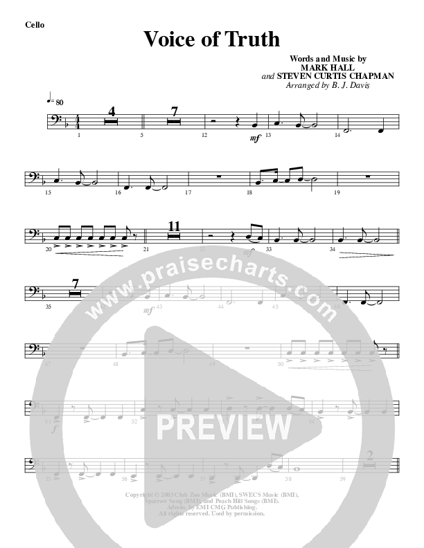 Voice of Truth Cello (G3 Worship)