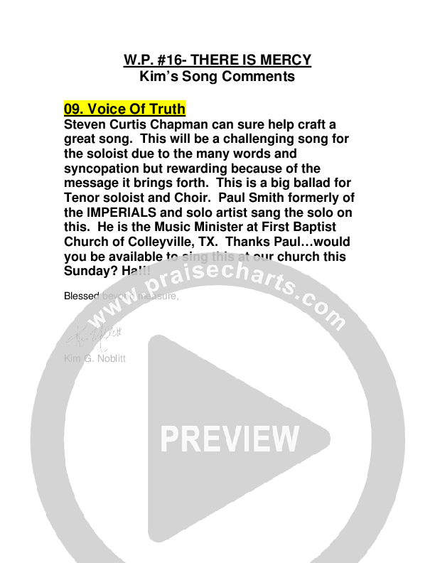 Voice of Truth Cover Sheet (G3 Worship)