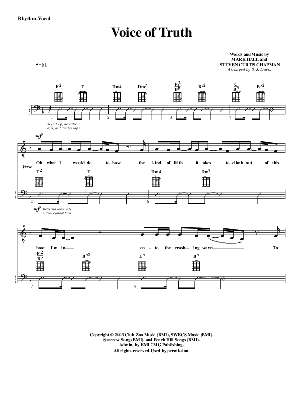 Voice of Truth Rhythm/Vocal (G3 Worship)