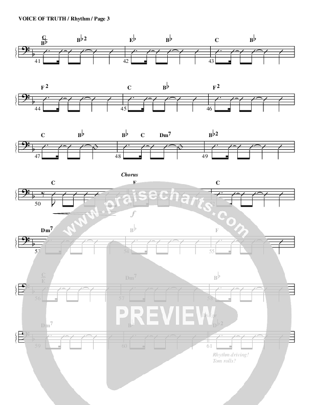 Voice of Truth Rhythm Chart (G3 Worship)