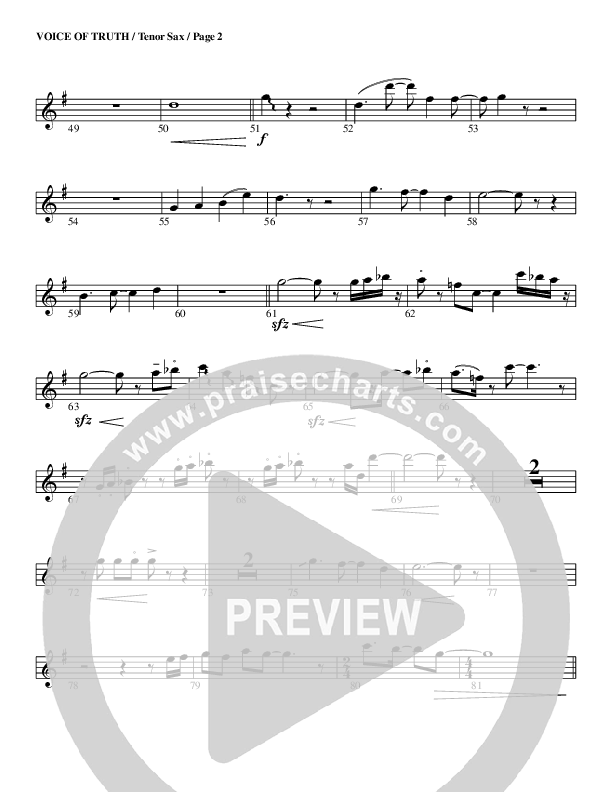 Voice of Truth Tenor Sax 2 (G3 Worship)
