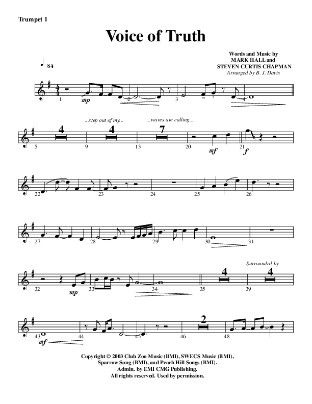 Voice of Truth Trumpet 1 (G3 Worship)