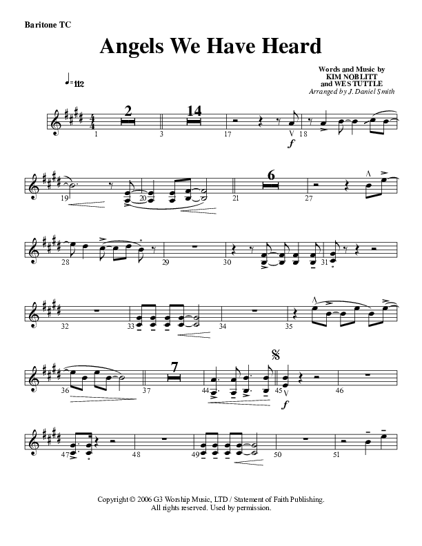 Angels We Have Heard On High Baritone TC (G3 Worship)