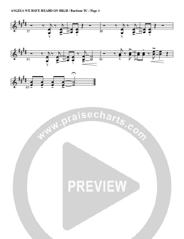 Angels We Have Heard On High Baritone TC (G3 Worship)