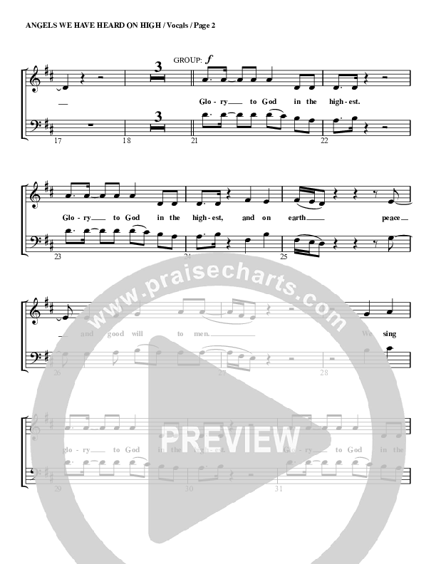 Angels We Have Heard On High Choir Sheet (G3 Worship)