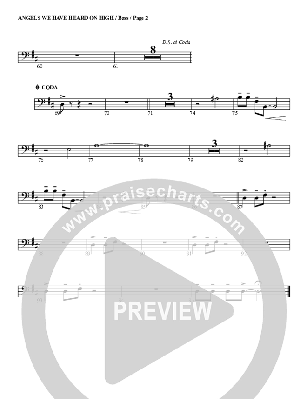 Angels We Have Heard On High Double Bass (G3 Worship)